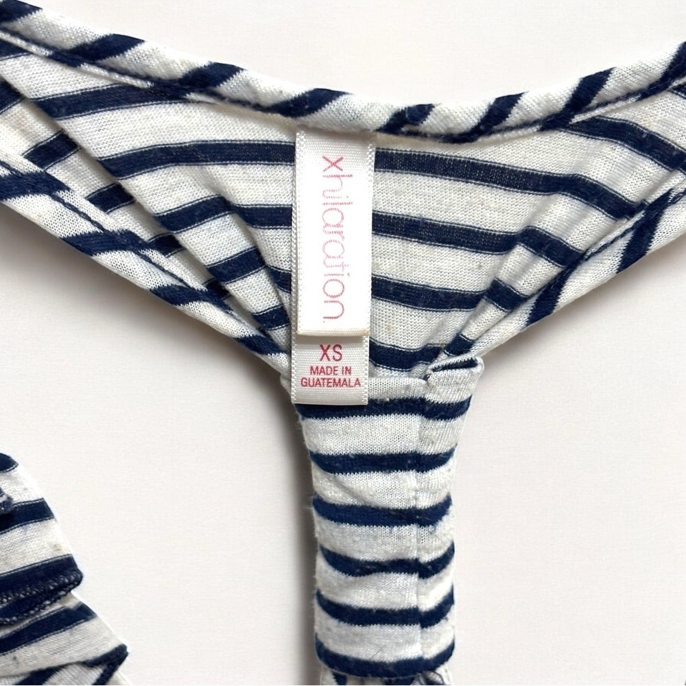 Striped Racerback Top with Ruffle Detail - Picture 4 of 10